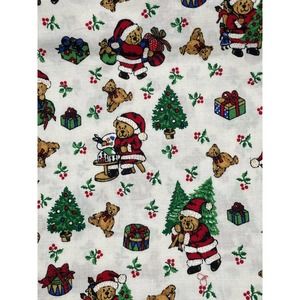 SANTA BEAR CHRISTMAS Print Fabric Joan Kessler Concord Fabrics Inc. 63” X 44”